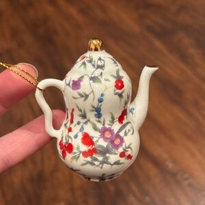 Floral Miniature Teapot Ornament